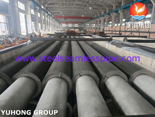 Tubos com aletas serrilhadas ASTM A312 TP304H para fabricantes de HRSG