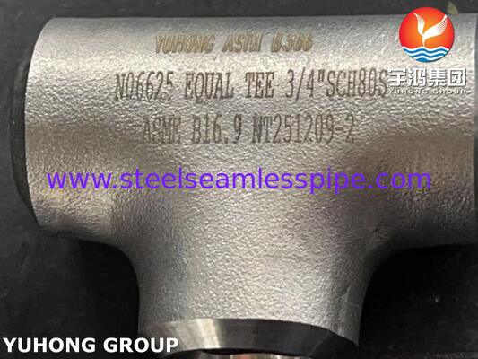 Conexões ASTM B366 WPNCMC UNS N06625 / Inconel 625 Liga de Níquel Tê ASME B16.5 Conexões