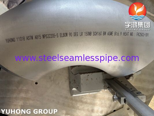 ASTM A815 WPS32205 Acero Duplex Cotovelo Duplex 2205 Cotovelo de 90 graus LR B16.9 Acessórios para tubos