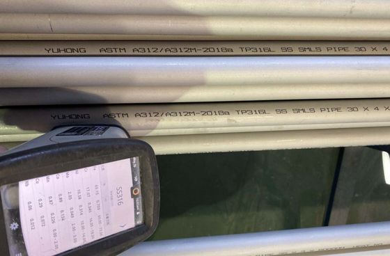 Tubulação sem emenda de aço inoxidável de ASME SA312 TP316L