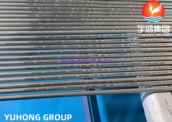 Tamanho conservado e recozido do tubo sem emenda de aço inoxidável de ASTM A269/ASME SA269 TP316L: 10*0.65*6000mm