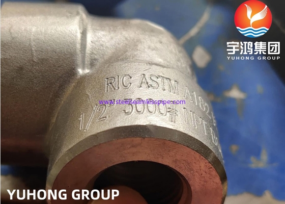 DIMENSÕES FORJADAS DO COTOVELO DA SOLDA DO SOQUETE DE 90 GRAUS   ASTM A182 F53 de NPS 1/2 a 4