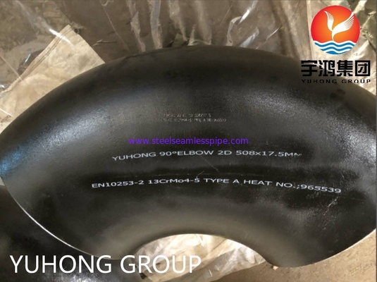 Tipo-Um aço carbono de EN10253-2 13CRMO4-5 encaixe de tubulação da solda de extremidade da pintura do preto do cotovelo de 90 graus