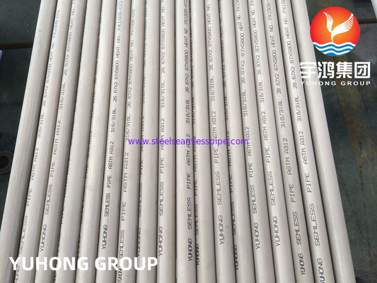 ASTM A312 TP316L Tubo austenítico sem costura de aço inoxidável para ASME BPV Code Stamp U
