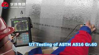 Teste UT da placa ASTM A516 Gr.60